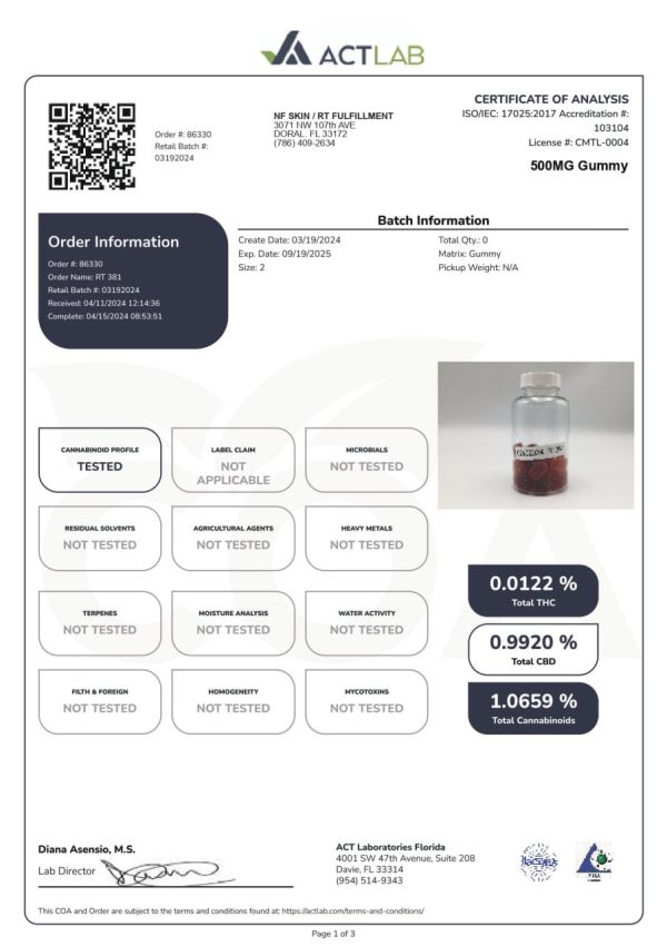 500mg CBD Cube Gummies - Image 2